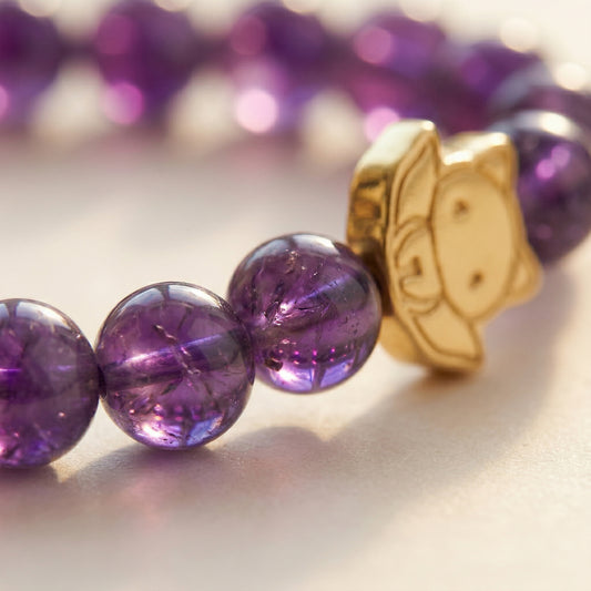 Orbii Amethyst Crystal Bracelet - NFC ritual jewelry for wisdom and calm - view 2