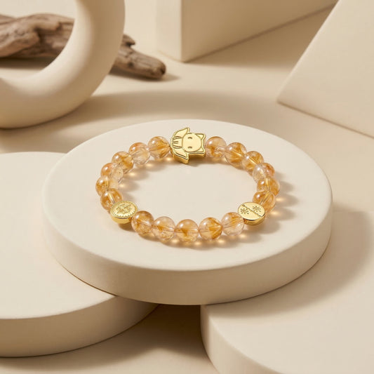 Orbii Citrine Crystal Bracelet - NFC ritual jewelry for joy and manifestation