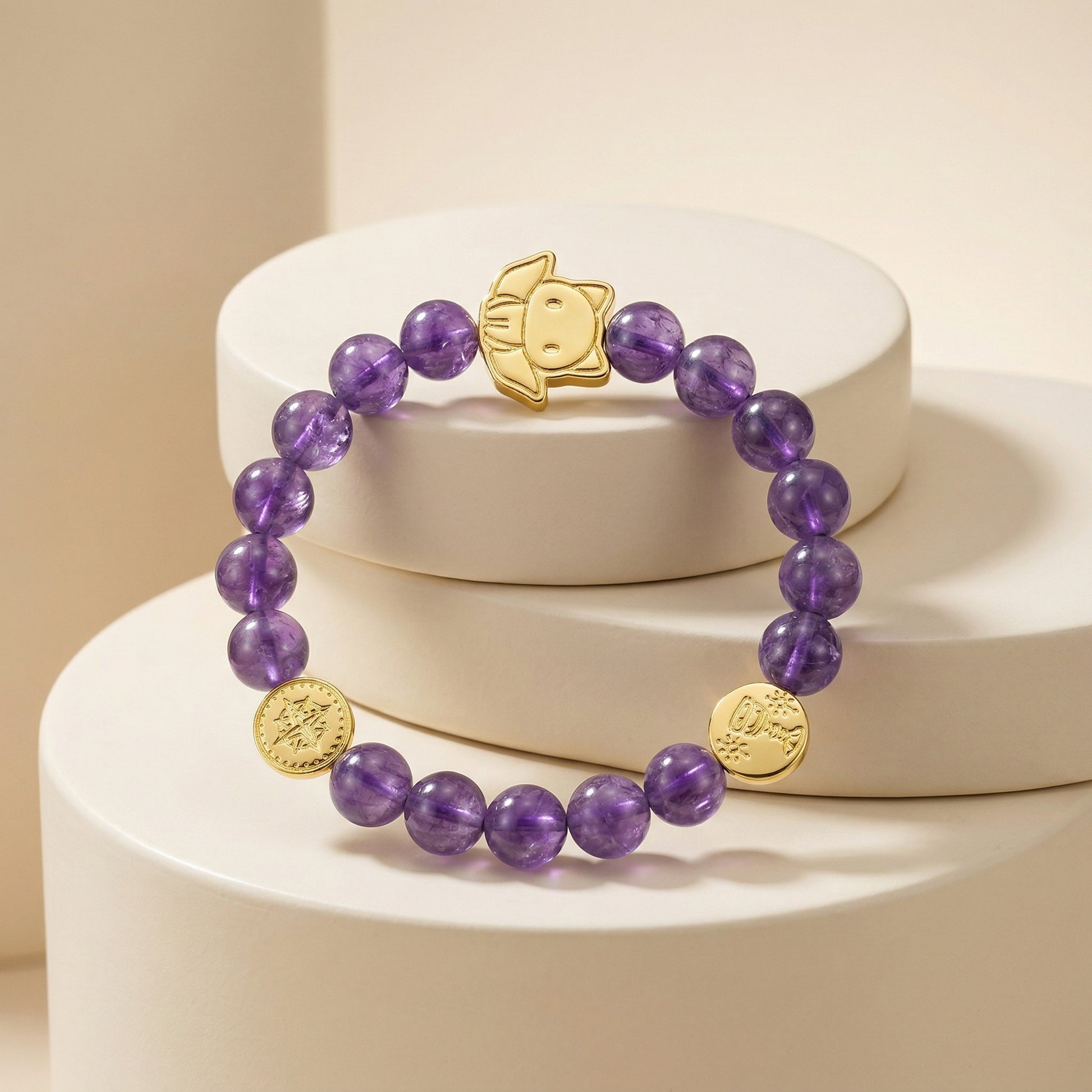 Orbii Amethyst Crystal Bracelet - NFC ritual jewelry for wisdom and calm - view 6