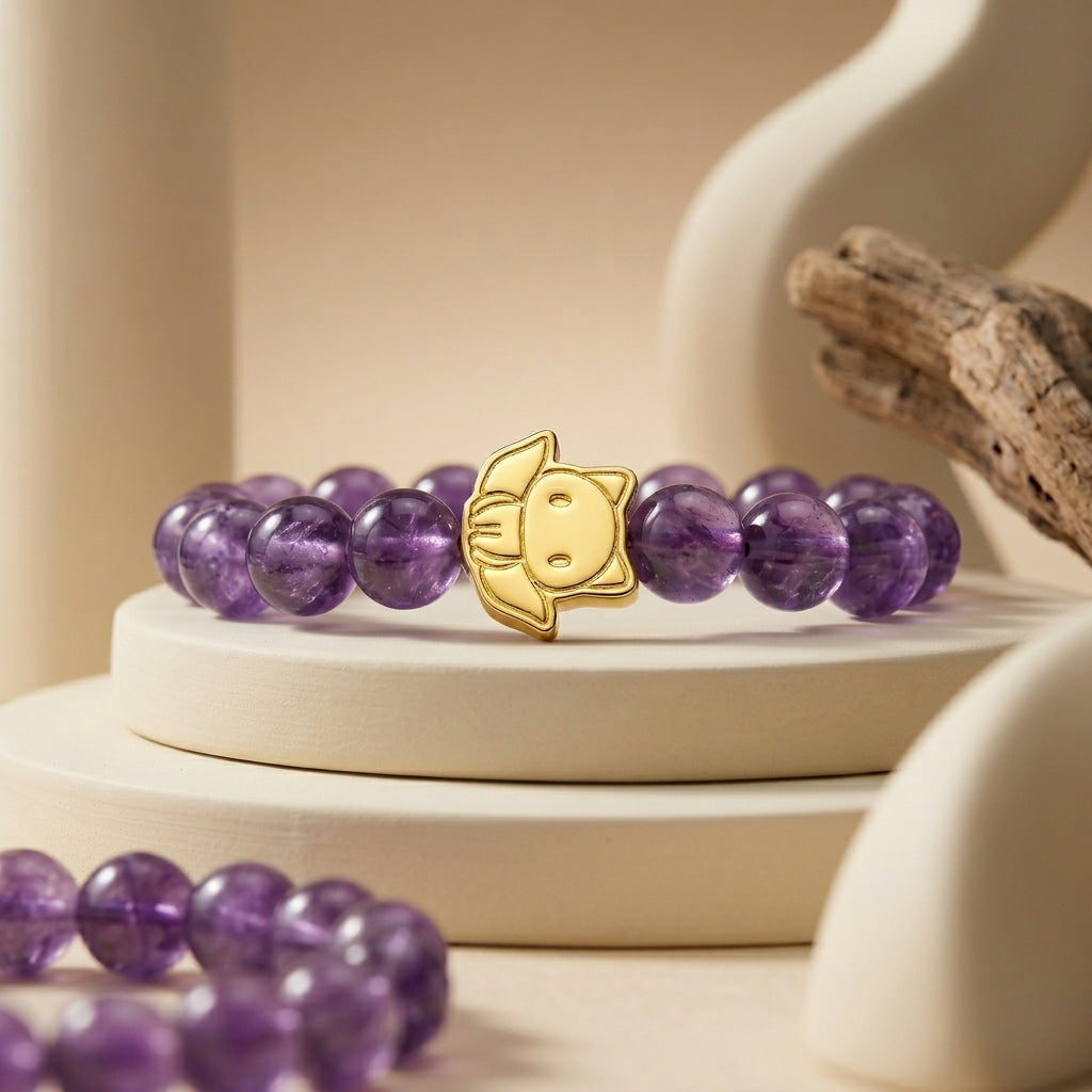 Orbii Amethyst Crystal Bracelet - NFC ritual jewelry for wisdom and calm - view 3
