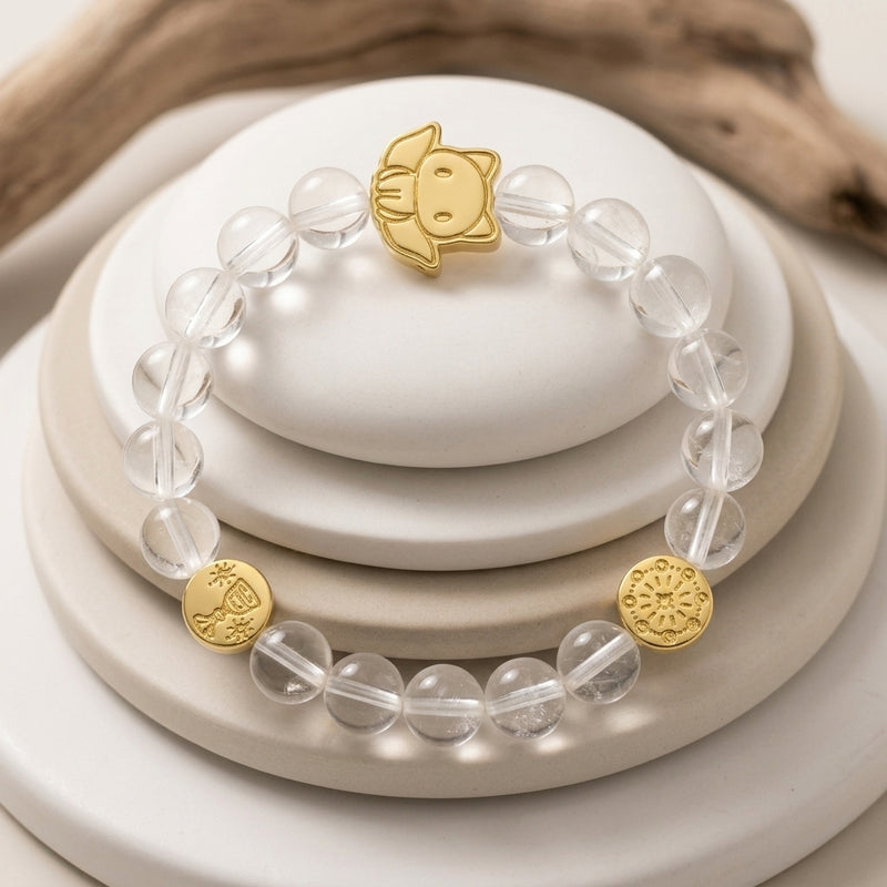 Orbii Clear Quartz Crystal Bracelet - NFC ritual jewelry for clarity and reset - view 3