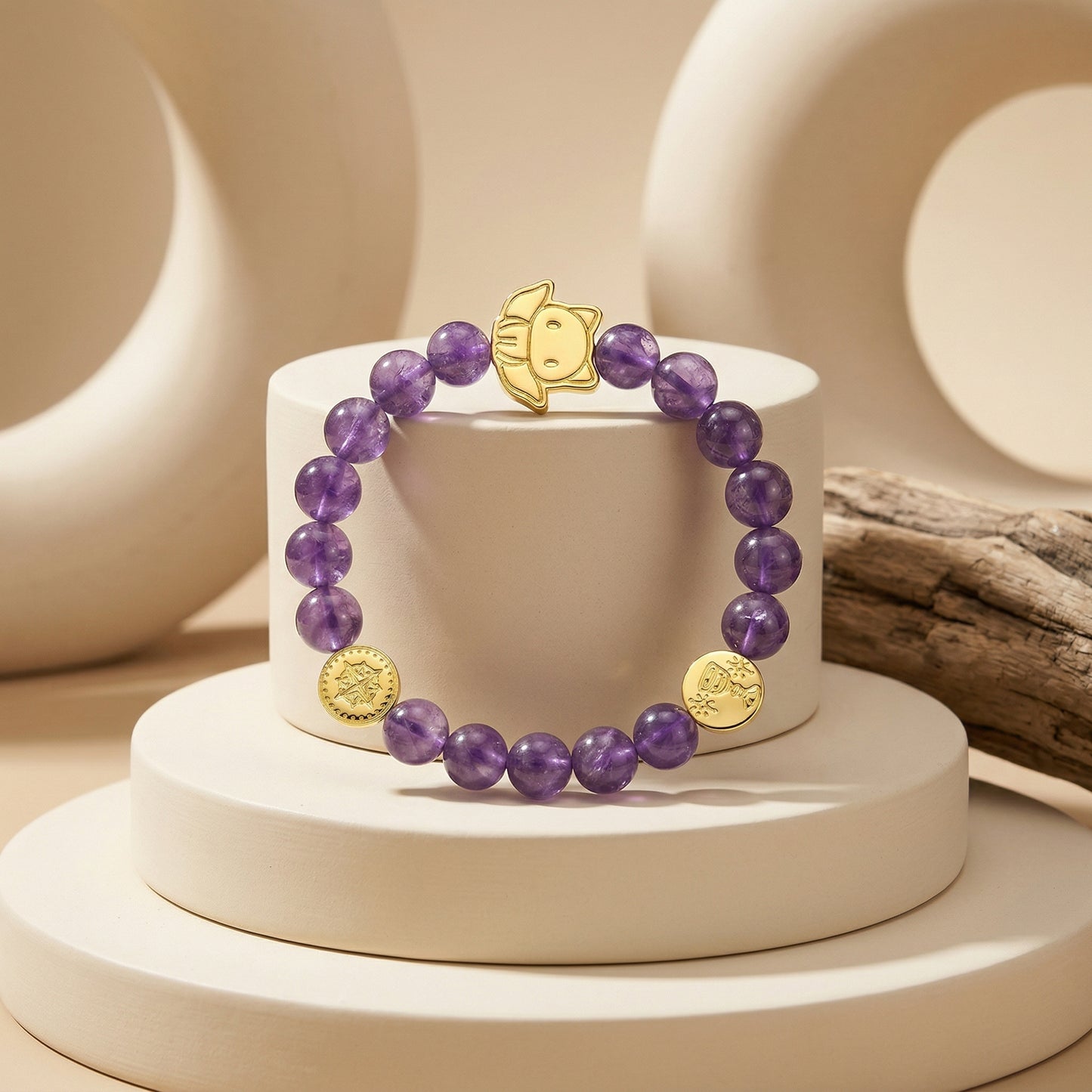 Orbii Amethyst Crystal Bracelet - NFC ritual jewelry for wisdom and calm