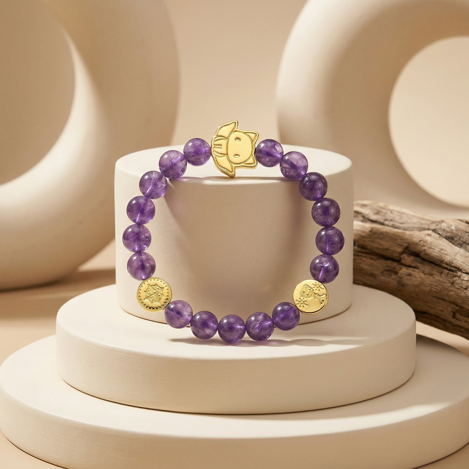 Orbii Amethyst Crystal Bracelet - NFC ritual jewelry for wisdom and calm