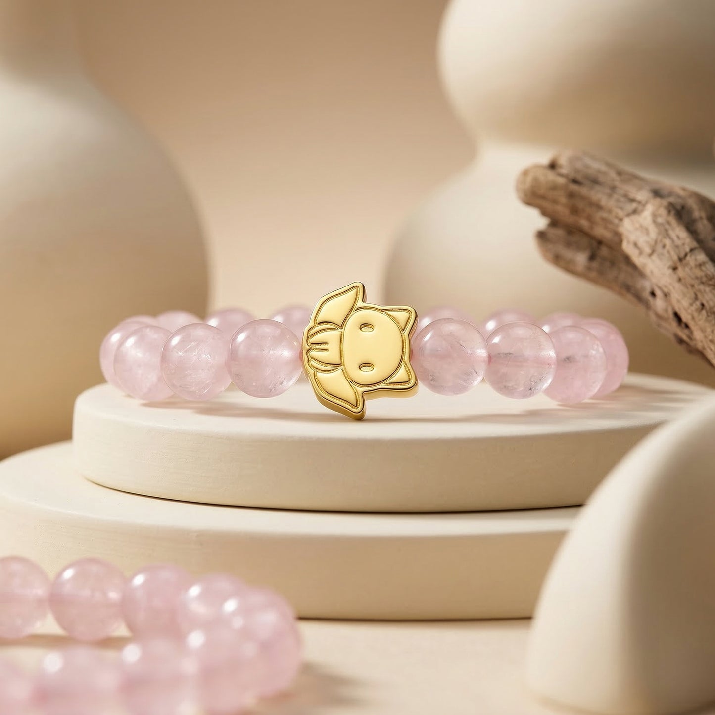 Orbii Rose Quartz Crystal Bracelet - NFC ritual jewelry for love and connection - view 6
