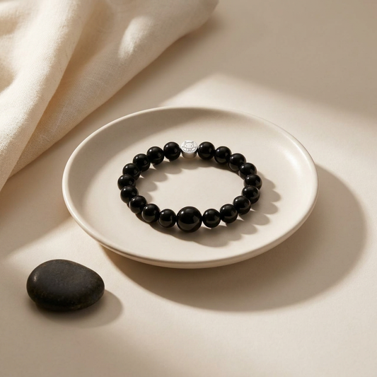 Men's Obsidian · Courage & Protection — Silver Edition